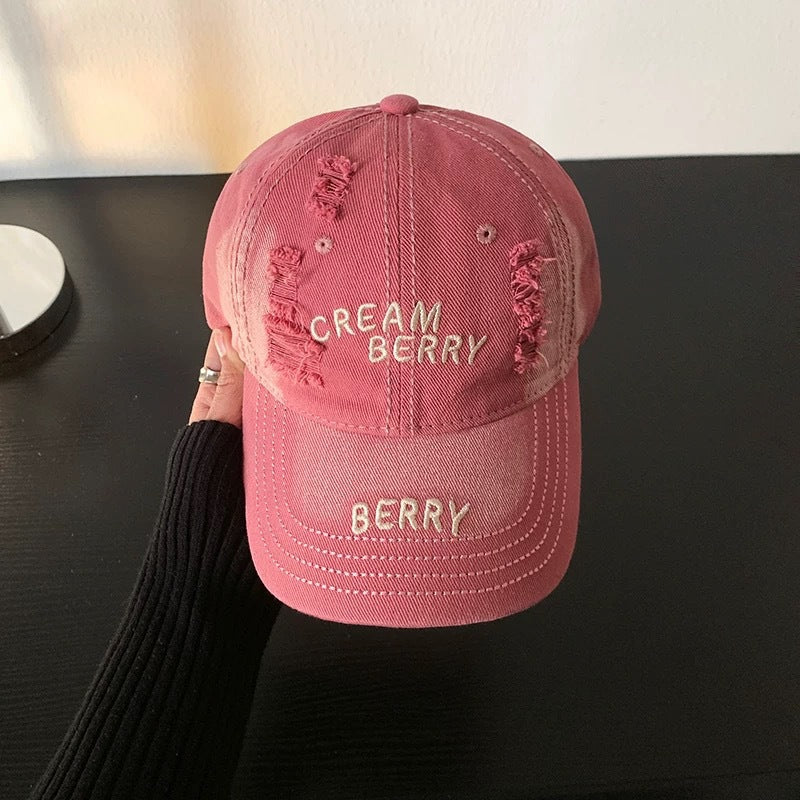 Frauen Verwaschene Denim Baseballmütze Brehn
