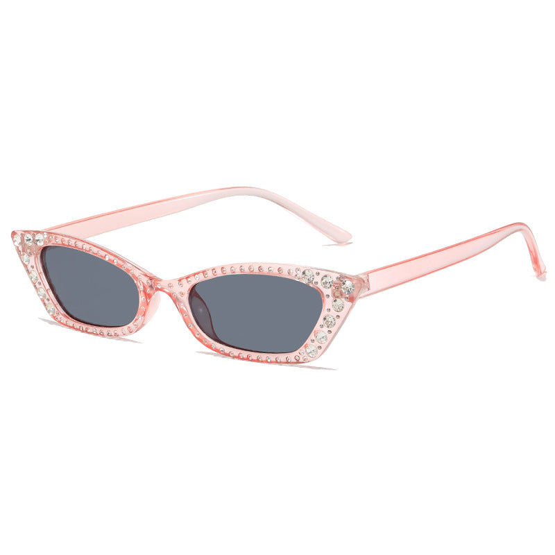 Damen extravagante Cat-Eye Sonnenbrille mit Kristallverzierung Brehn