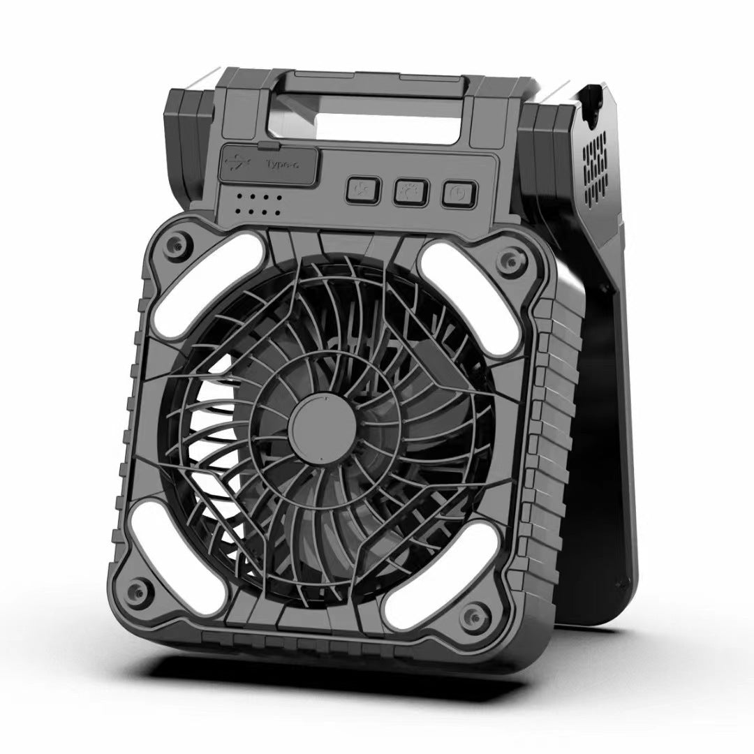 Unisex Tragbarer Akku Ventilator mit LED-Beleuchtung Brehn