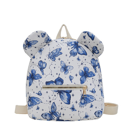 Süßer Schmetterlingsdruck Mini-Rucksack Brehn