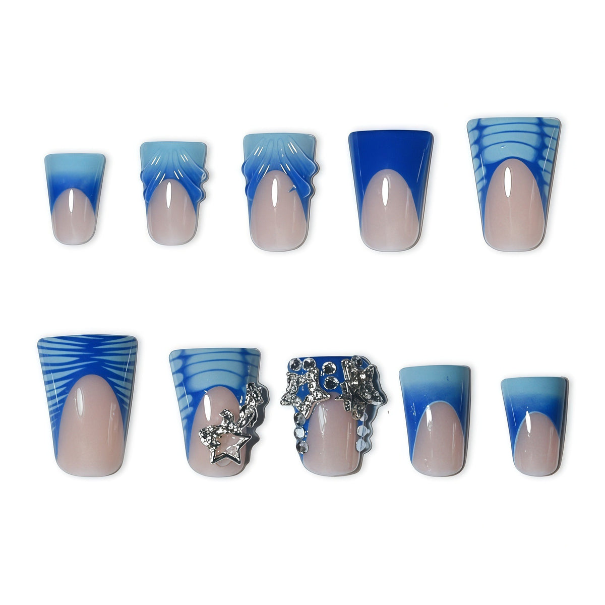 Glamorous 3D Press-On Nagelset Brehn