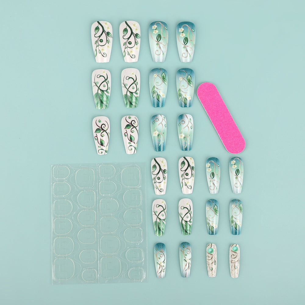 Kunstnägel Set mit floralen Designs Brehn