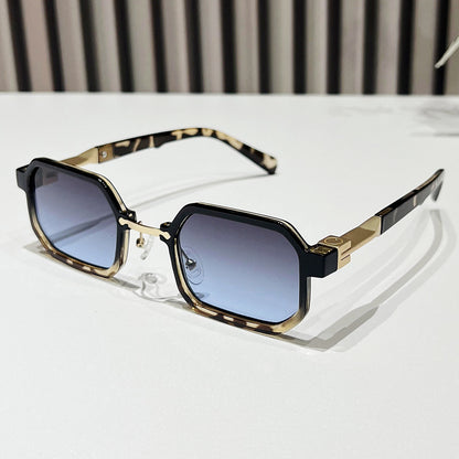Moderne geometrische rechteckige Sonnenbrille Brehn