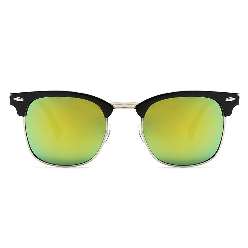 Damen modische Retro-Sonnenbrille mit metallischem Rahmen Brehn
