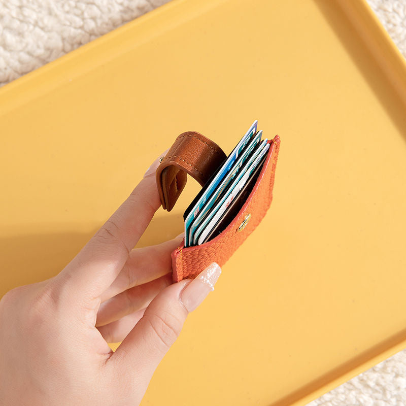 Minimalist RFID-blockierendes Lederkartenetui Brehn