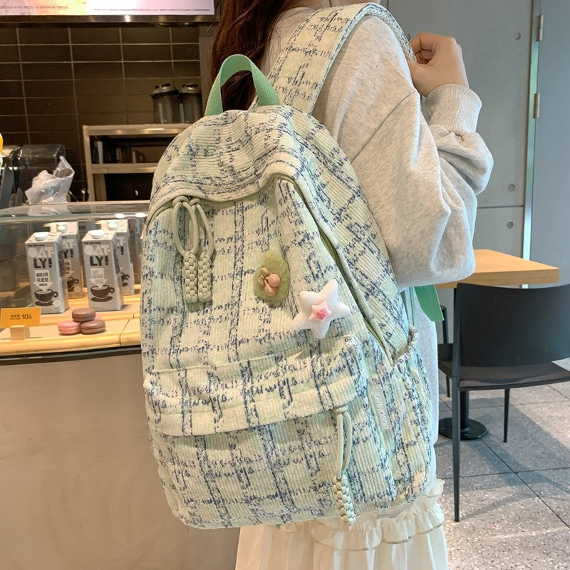 Charmanter Strukturierter Canvas Rucksack
