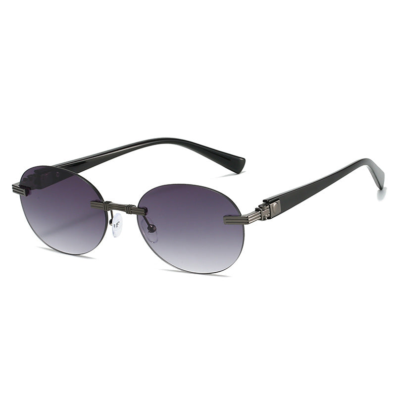 Damen modische Sonnenbrille mit transparentem Rahmen und flexibler Nasenauflage Brehn