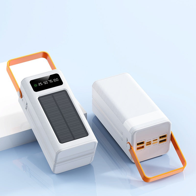 Tragbare Solar-Powerbank mit Digitalanzeige und praktischer Trageschlaufe Brehn