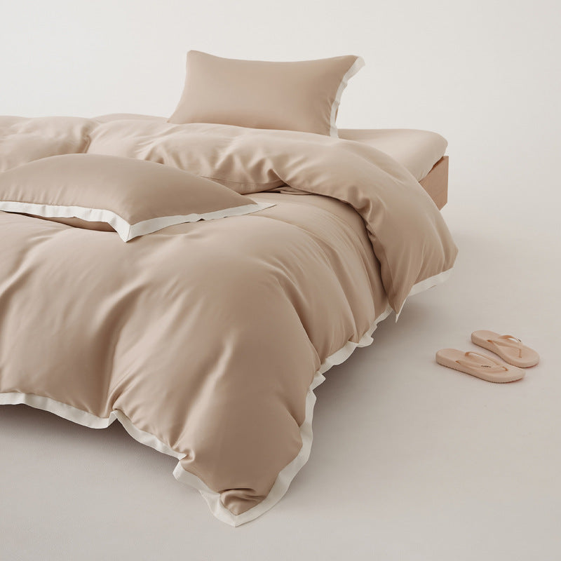 Luxuriöses Satin-Gefühl Bettbezug Set