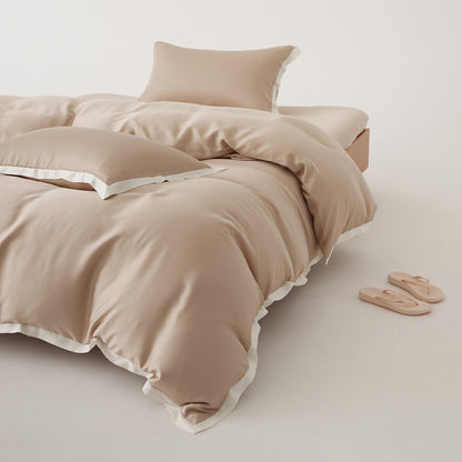 Luxuriöses Satin-Gefühl Bettbezug Set