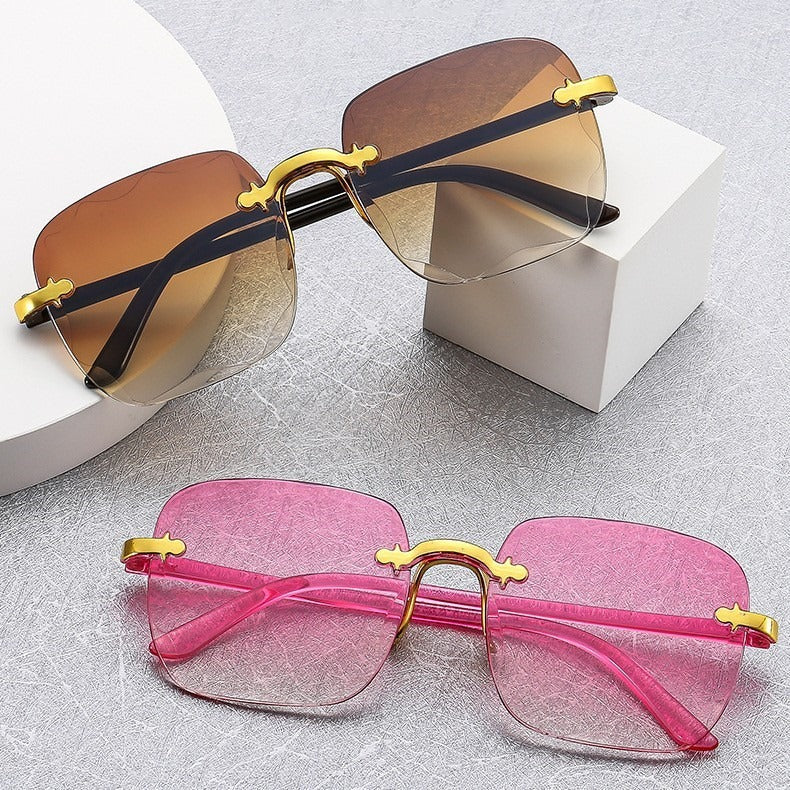 Damen oversized Sonnenbrille mit einzigartigen Designelementen Brehn