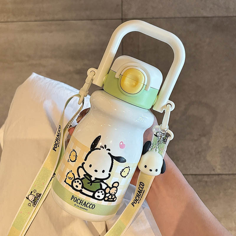 Damen Trinkflasche mit stylishem Kuromi-Design Brehn