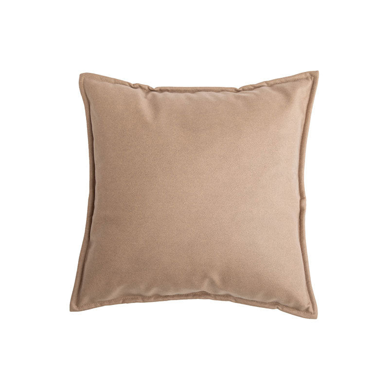 Eckiger Piped-Edge Velvet-Look Dekorationswurfkissen mit abnehmbarem Reißverschlussbezug und plüschigem Einsatz