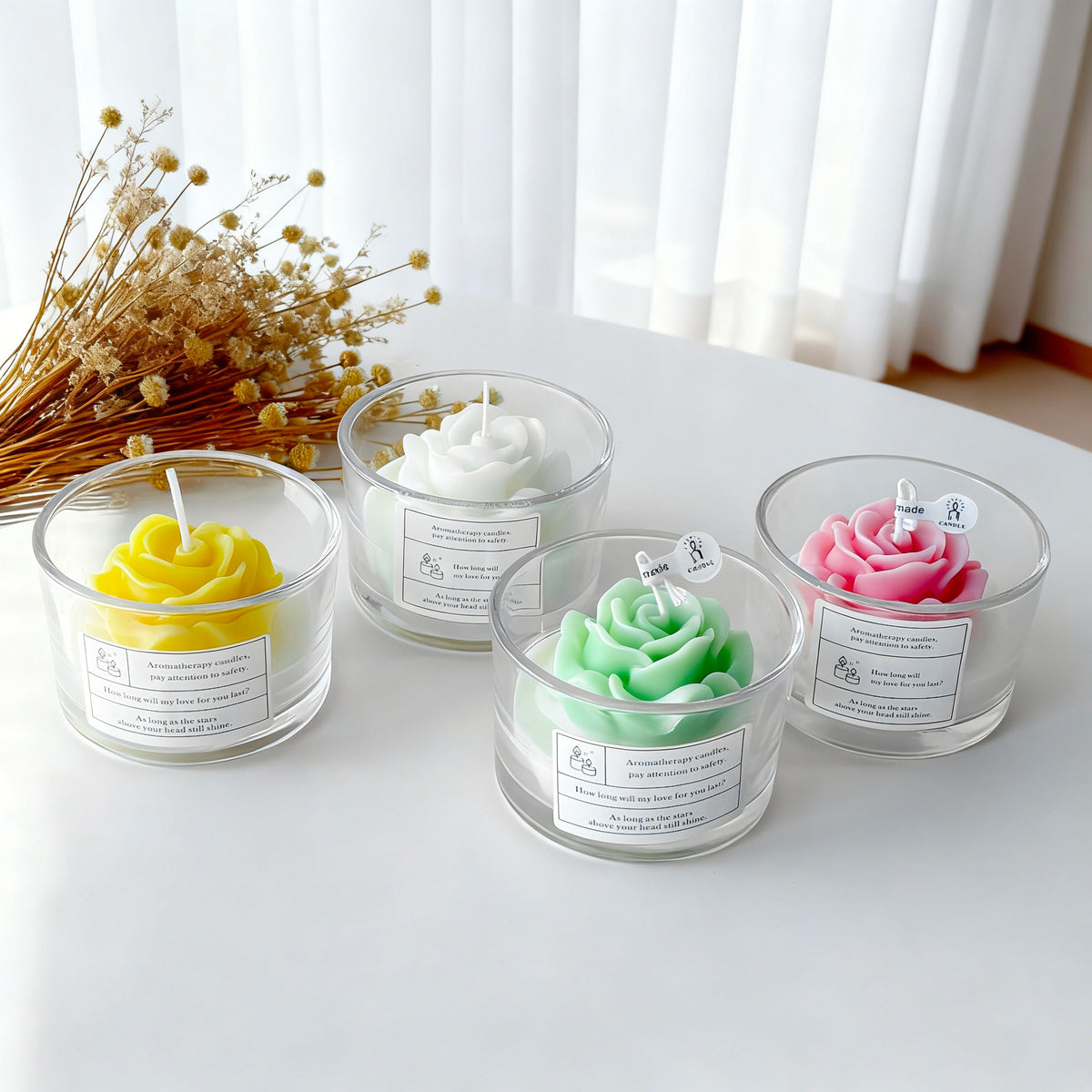 Aromatherapie Rosenförmige Kerze