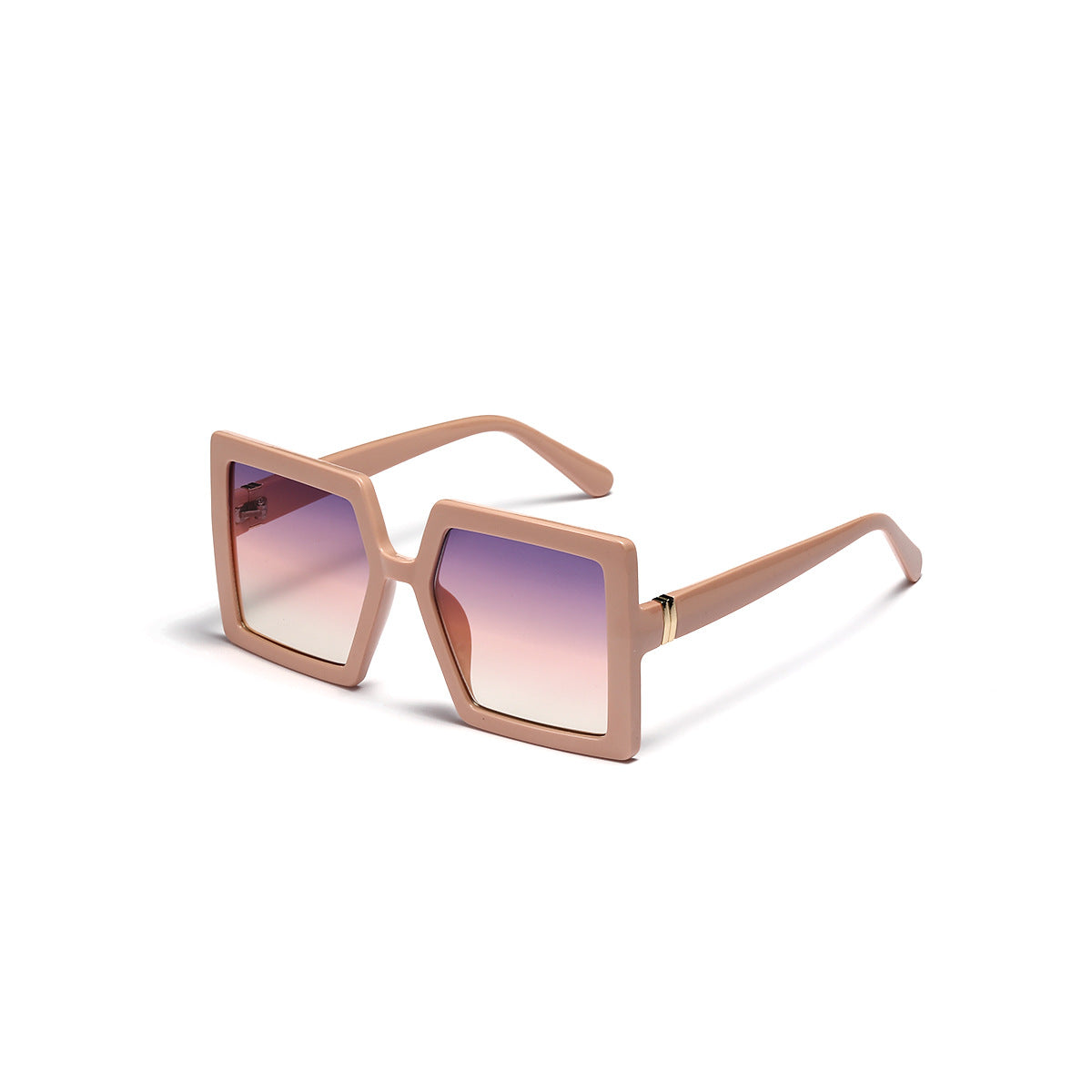 Damen geometrische Sonnenbrille mit modernem, breiten Rahmen Brehn