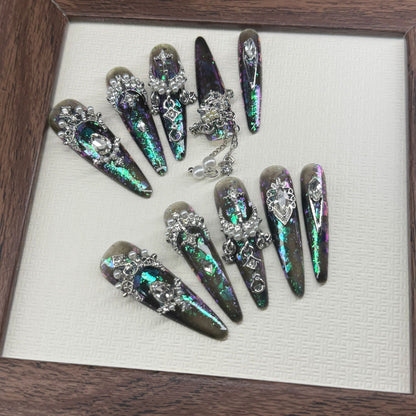 Premium Dekorativer Strass-Nagelkunst-Set