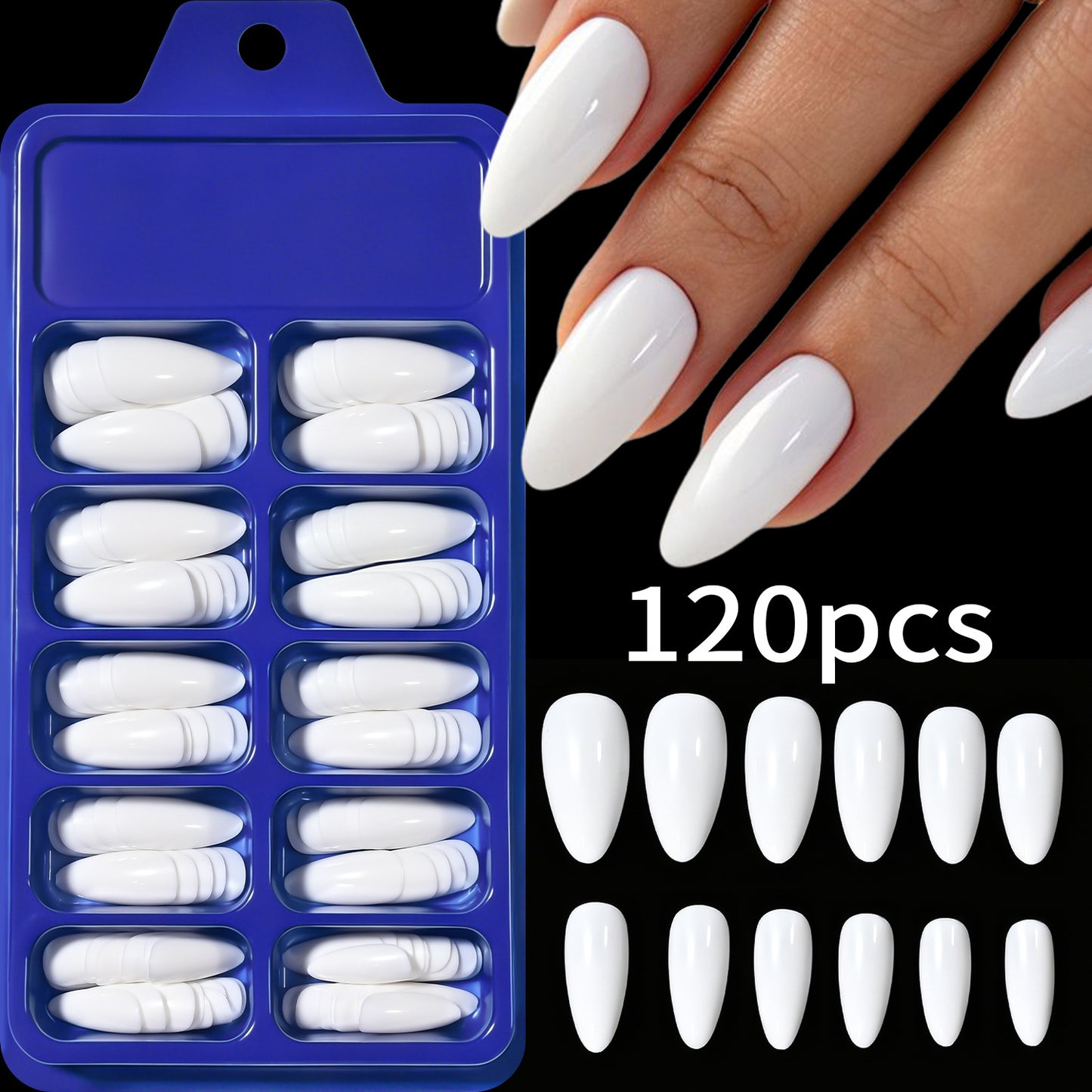 Premium Glossy Press-On Nail Tips Brehn