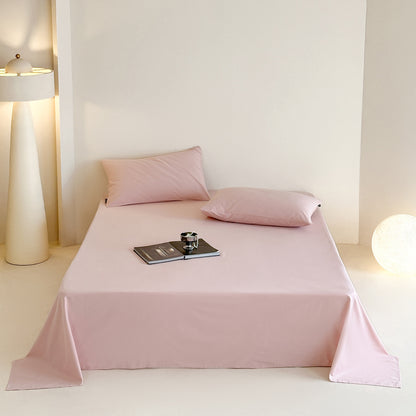 Feines Baumwollsatin-Bettlaken- und Kissenbezugs-Set mit glattem Fall und hochwertiger Webung