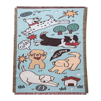 Verspielt Hunde-Themen Wurfdecke