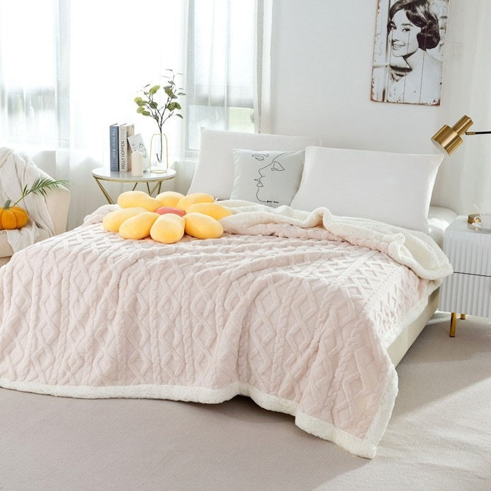 Gemütliche gemusterte Fleece-Decke
