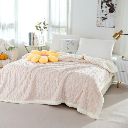 Gemütliche gemusterte Fleece-Decke