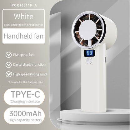 Damen Handventilator mit digitaler Anzeige und 3000mAh Akku Brehn