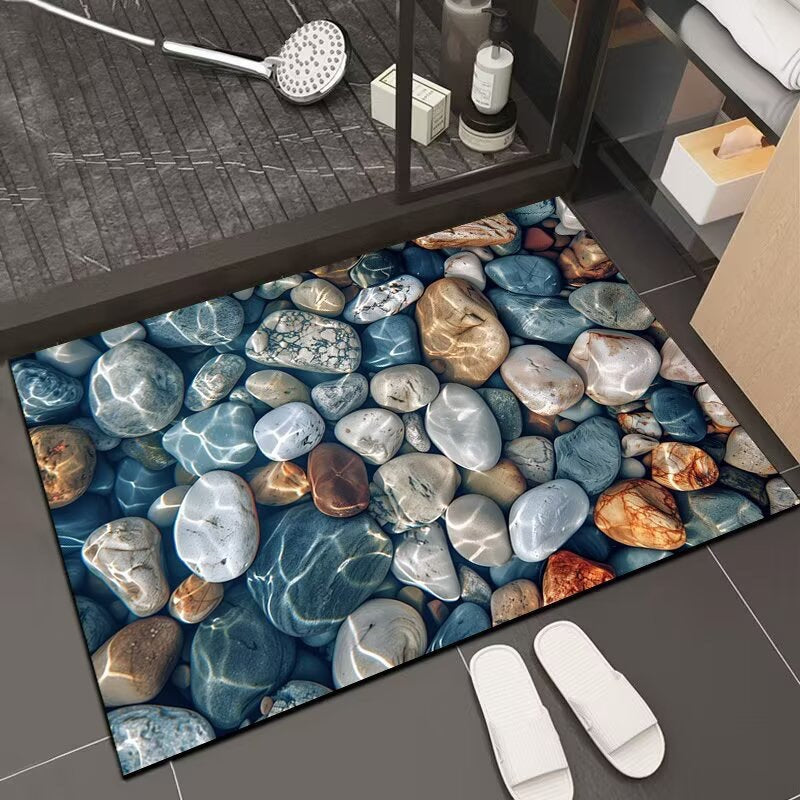Reflektierender floraler Badematte