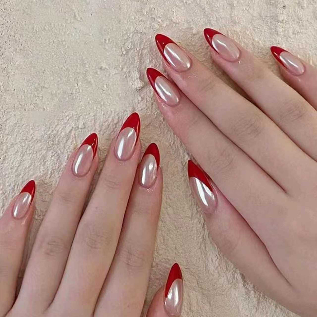 Premium French Tip Press-On Nail Set Brehn