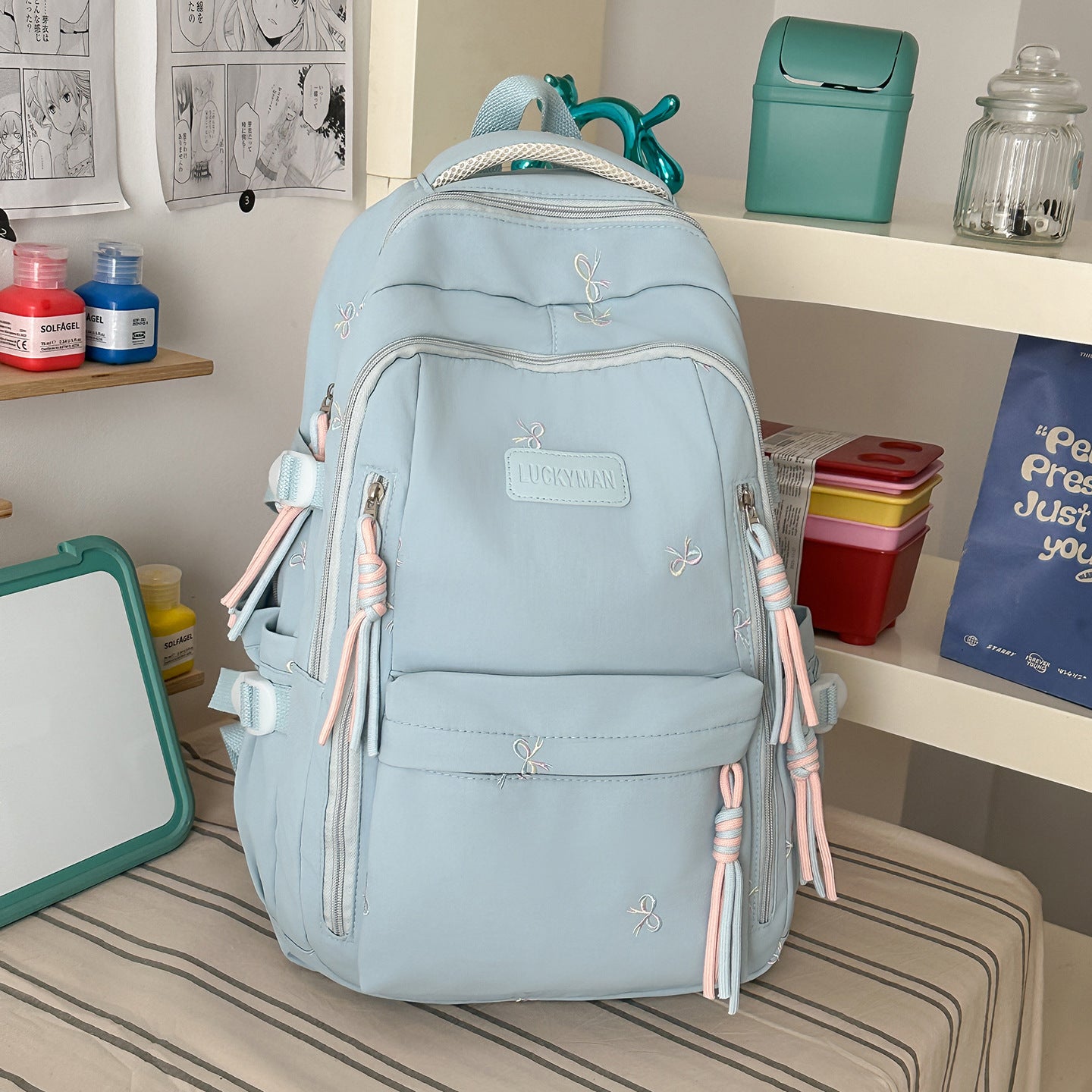 Besticketer Multi-Taschen Schultasche