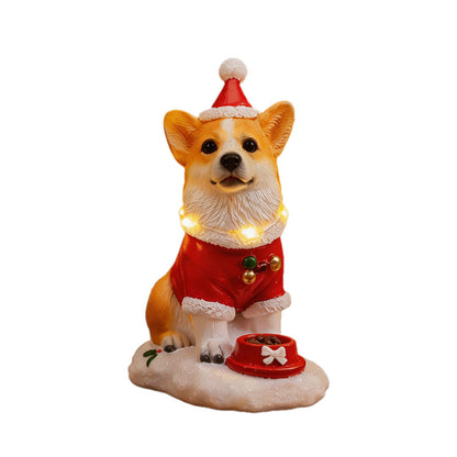 Dekorative Weihnachtsfigur im Hundedesign Brehn