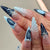 Dekoratives Press-On Nagelkunst-Set mit elegantem Ombre- und Blumenmuster Brehn