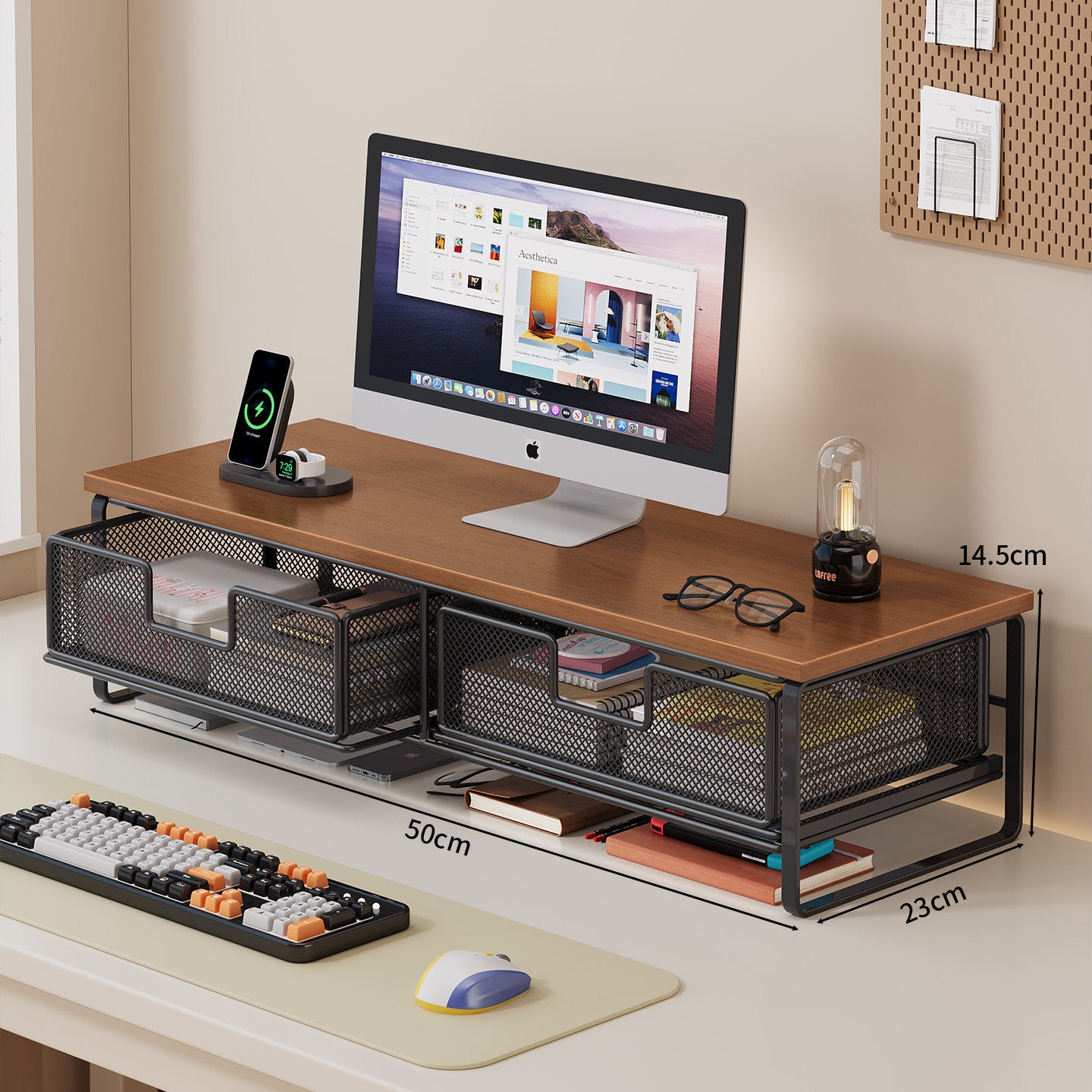 Multi-Funktionaler Drahtgitter Desktop Organizer Brehn