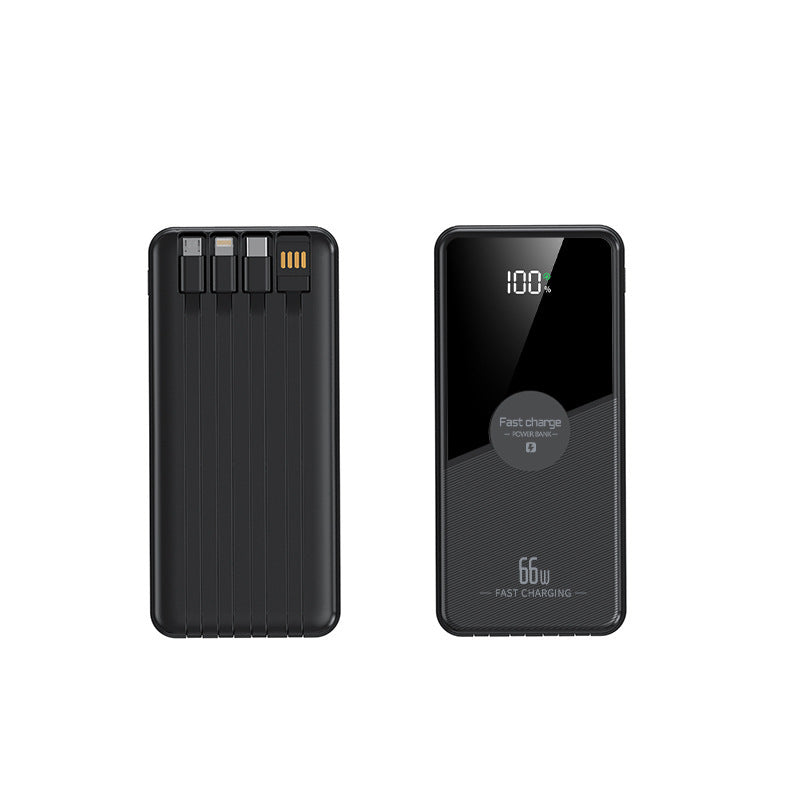 Multifunktionale Schnelllade-Powerbank mit Integrierten Kabeln Brehn