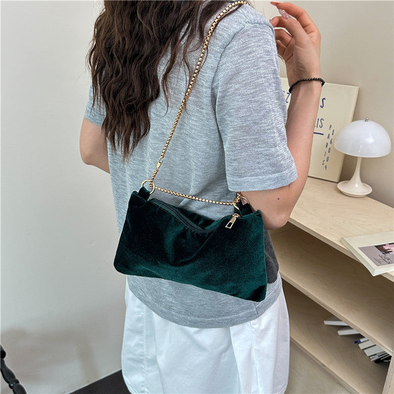 WoElegant Samt Clutch Tasche Brehn
