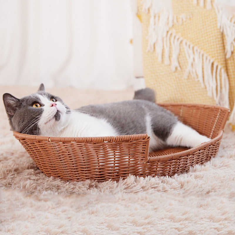 Katzenbett Aus Rattan Brehn