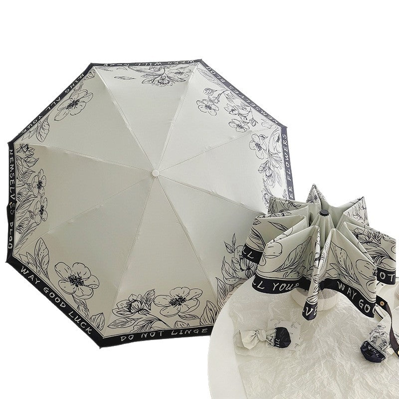 Damen Faltbarer Regenschirm mit kreativem Kunstdesign Brehn