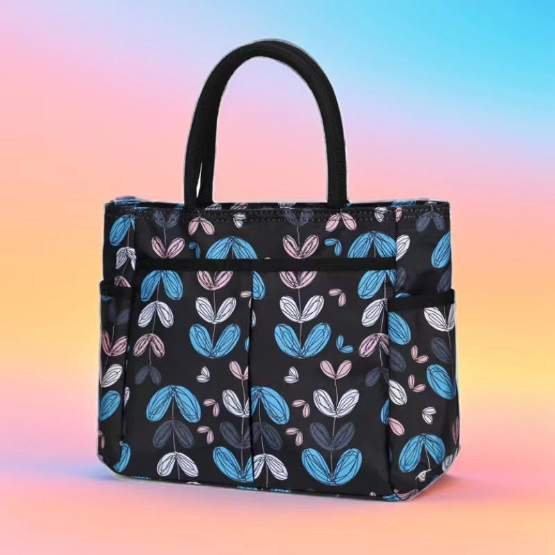 Multi-Pocket Candy Print Tote Bag Brehn