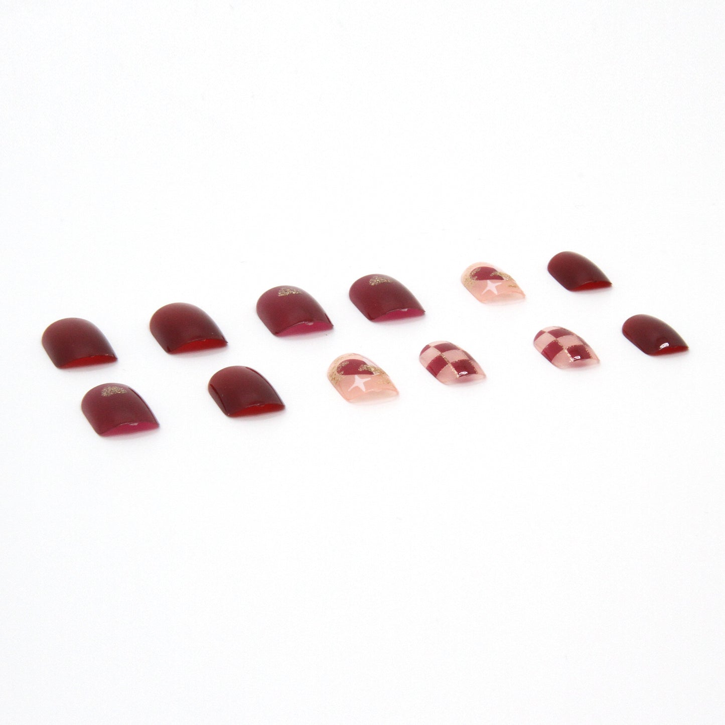 Künstlerisches Design Press-On Nagelset Brehn