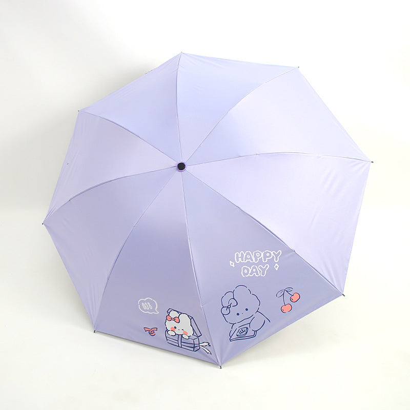 Damen Falt-Regenschirm mit verspieltem Design und fröhlichem Motiv Brehn
