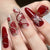 Romantisches Floral Press-On Nagelset Brehn