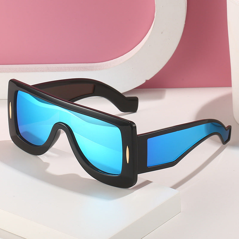 Damen futuristische Oversized Sonnenbrille Brehn