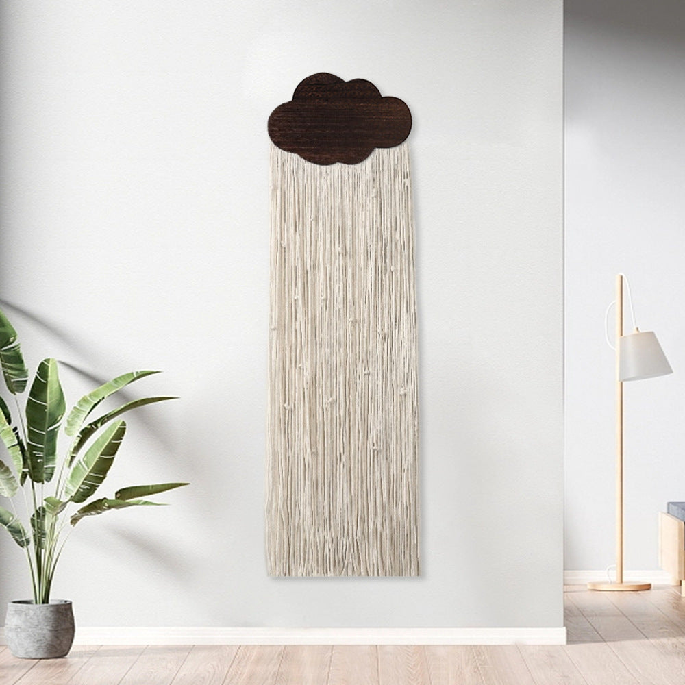 Makramee Wanddeko mit Wolkenmotiv Brehn