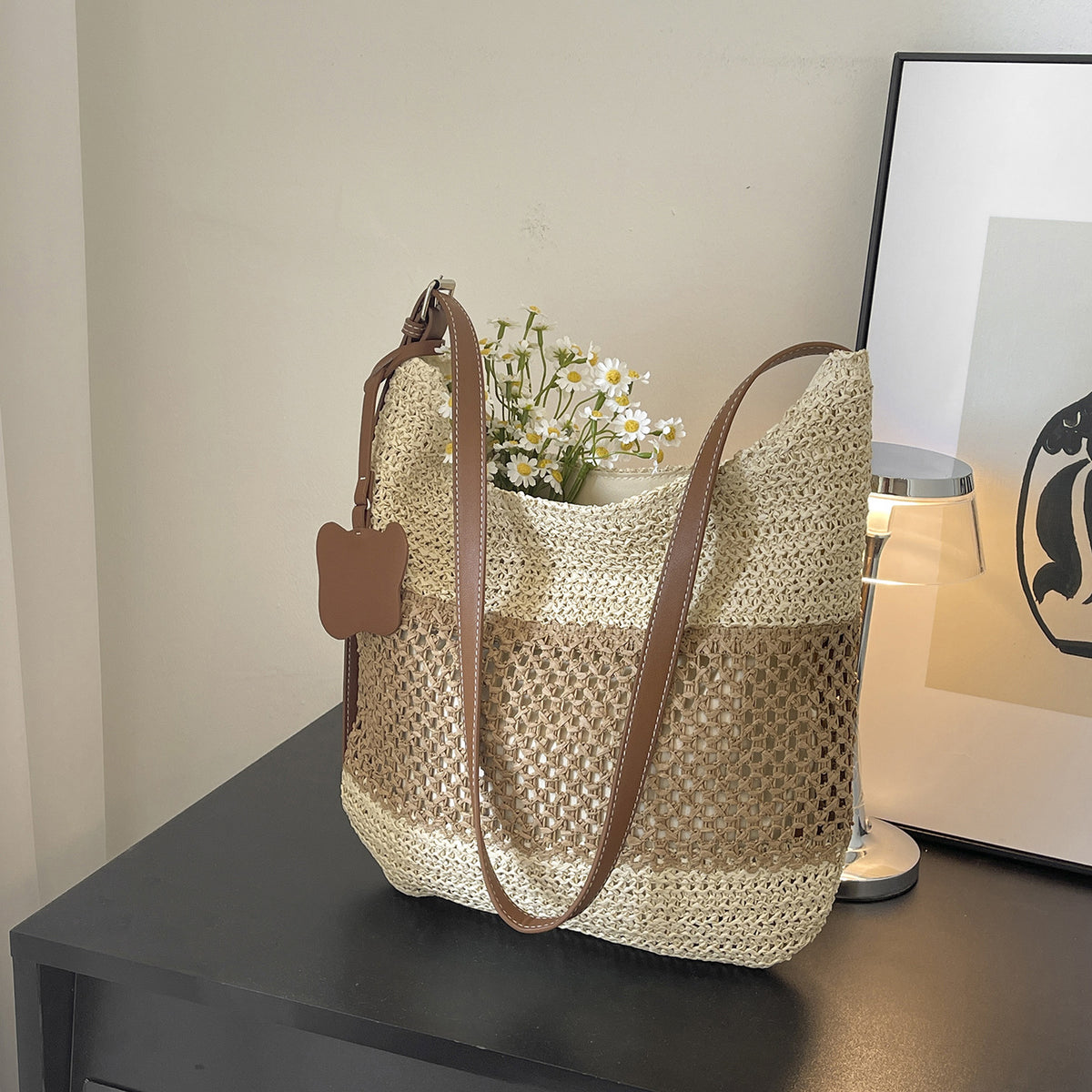 Gewebte Strohtasche