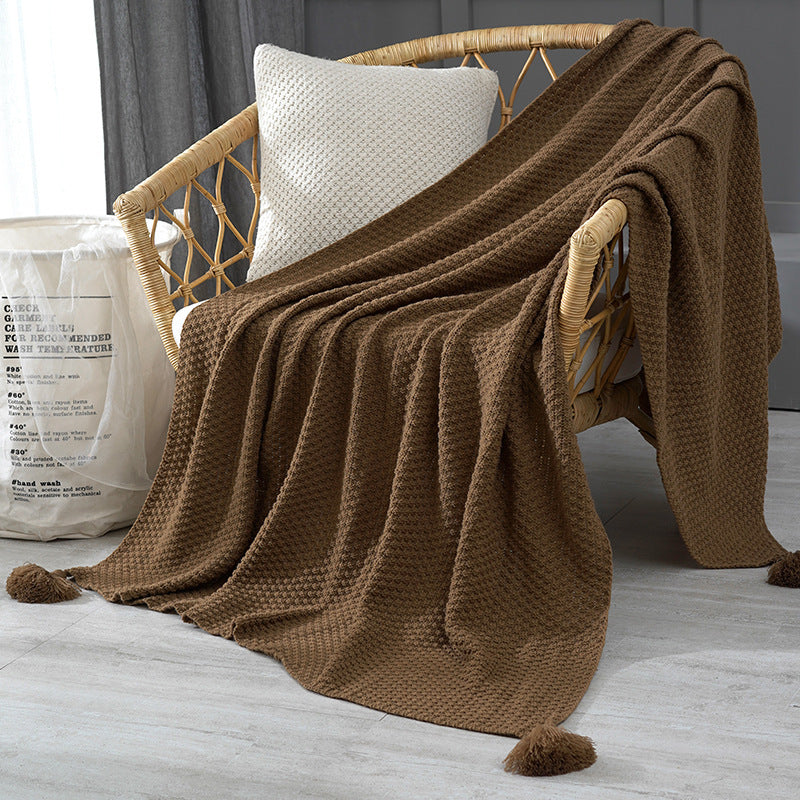 Damen Elegante Waffelstruktur Decke Brehn