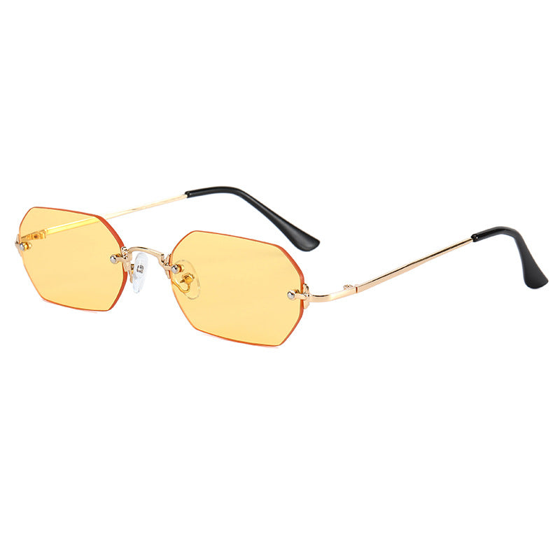 Damen modische achtkantige Sonnenbrille mit elegantem Metallrahmen Brehn