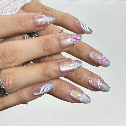 Dekoratives Press-On Nageldesign Brehn