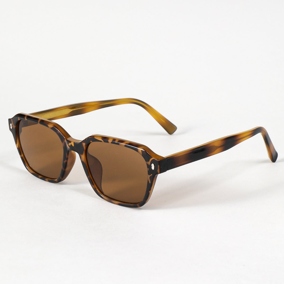 Damen rechteckige Sonnenbrille mit trendigem transparenten Rahmen Brehn