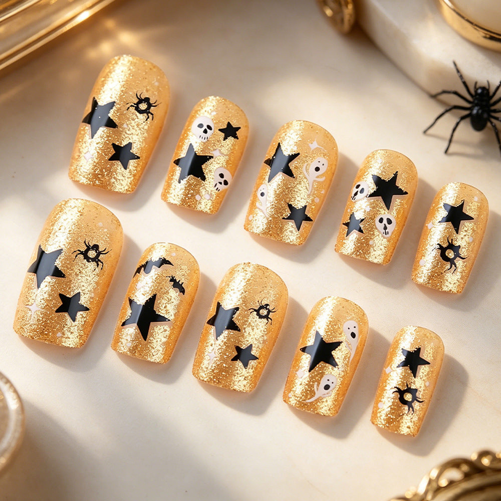 Halloween-Themen Glitzer Nagelkunst Brehn