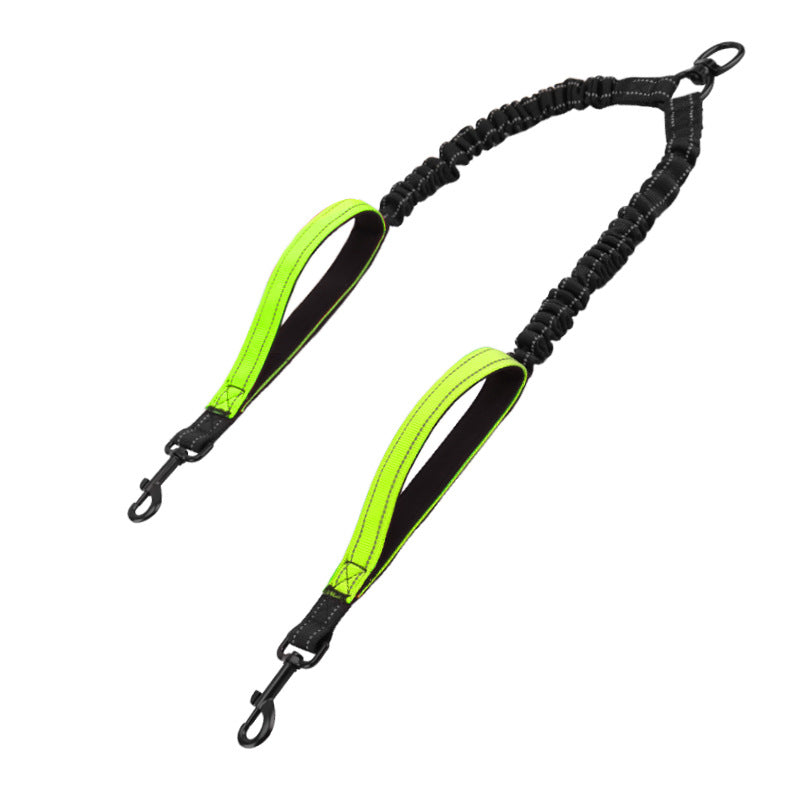 Bungee Hundeleine mit doppelten Griffen