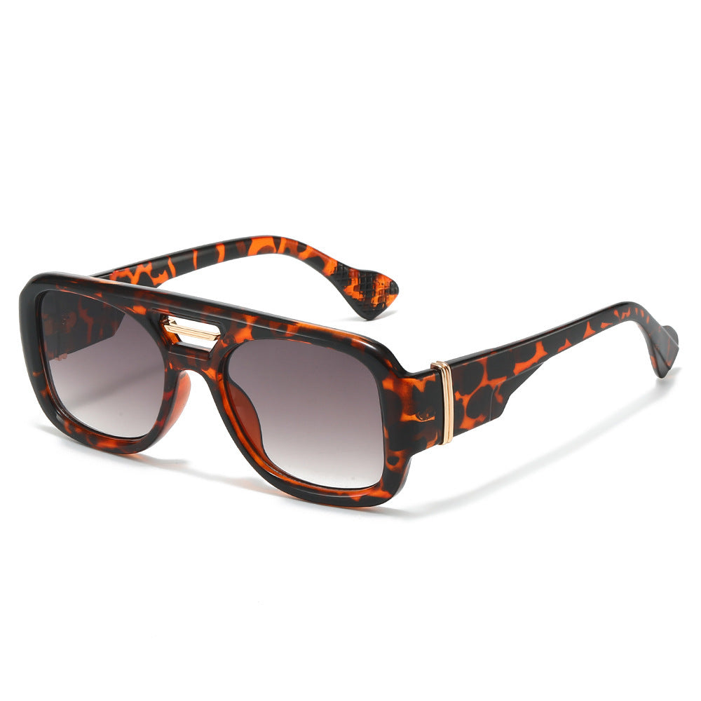 Zeitgenössische Übergroße Rechteckige Sonnenbrille Brehn